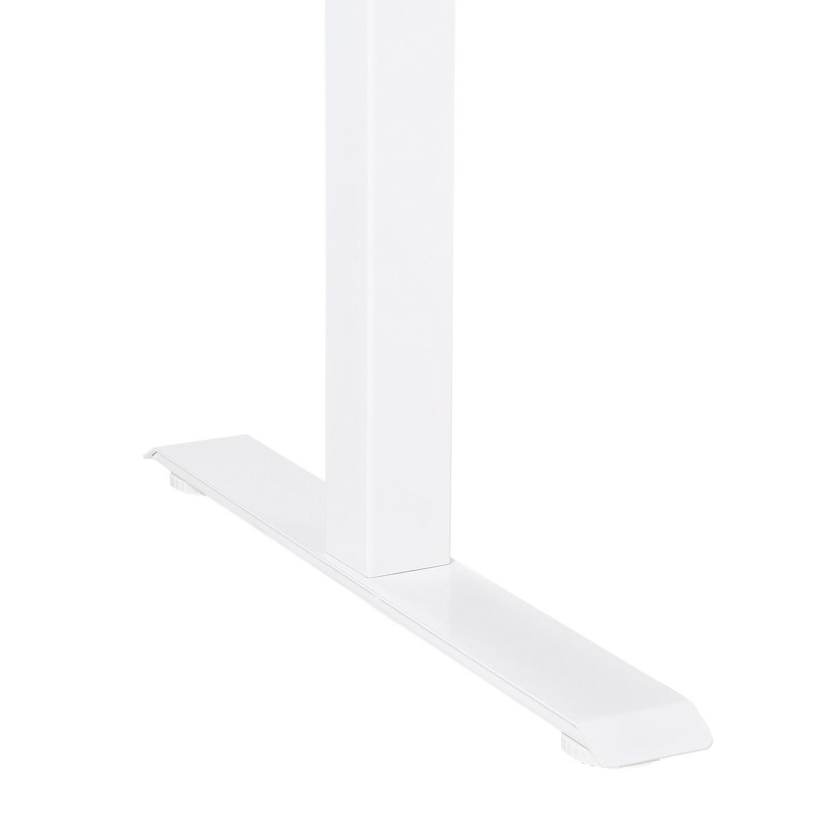 SCHREIBTISCH manuell höhenverstellbar 120/72 cm Hellbraun/Weiß Destines - Hellbraun/Braun, Holzwerkstoff/Metall (72/120/74cm) - Beliani