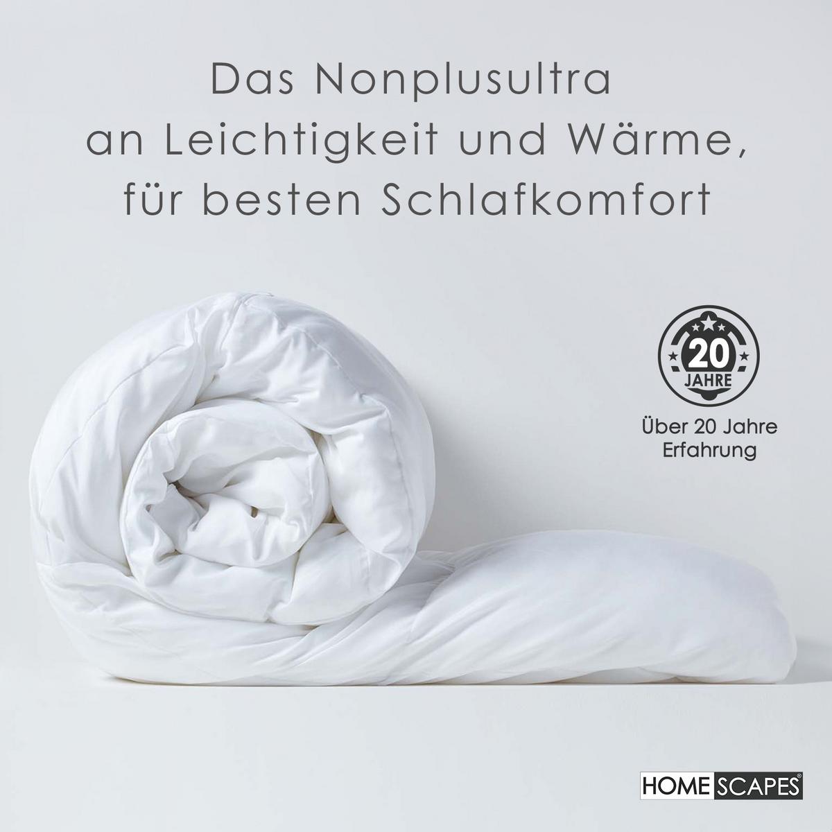 GANZJAHRESDECKE warm 230/220 cm, Super-Mikrofaser - Weiß, Textil (230/220cm) - Homescapes