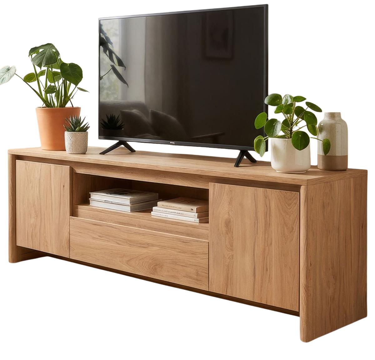 TV-LOWBOARD Hickory Walnuss 164 x 59 cm, TV Unterteil in modernem Design - Walnussfarben, Holzwerkstoff (163.5/59/40cm) - Furn.Design