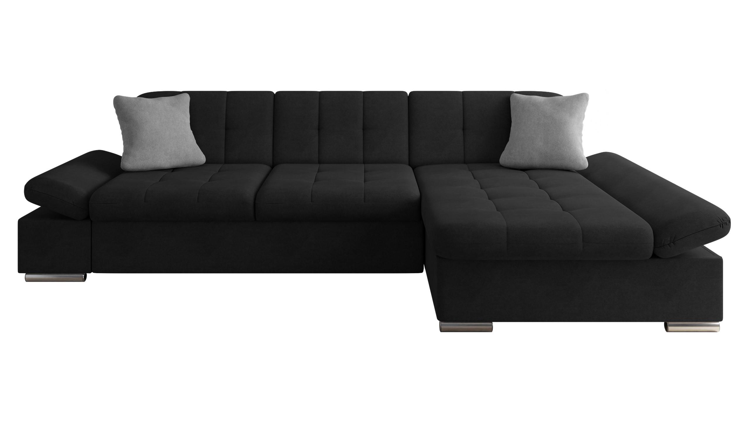 ECKSOFA Montana, Seite: Rechts - Schwarz, Holz/Textil (278/161cm) - MIRJAN24