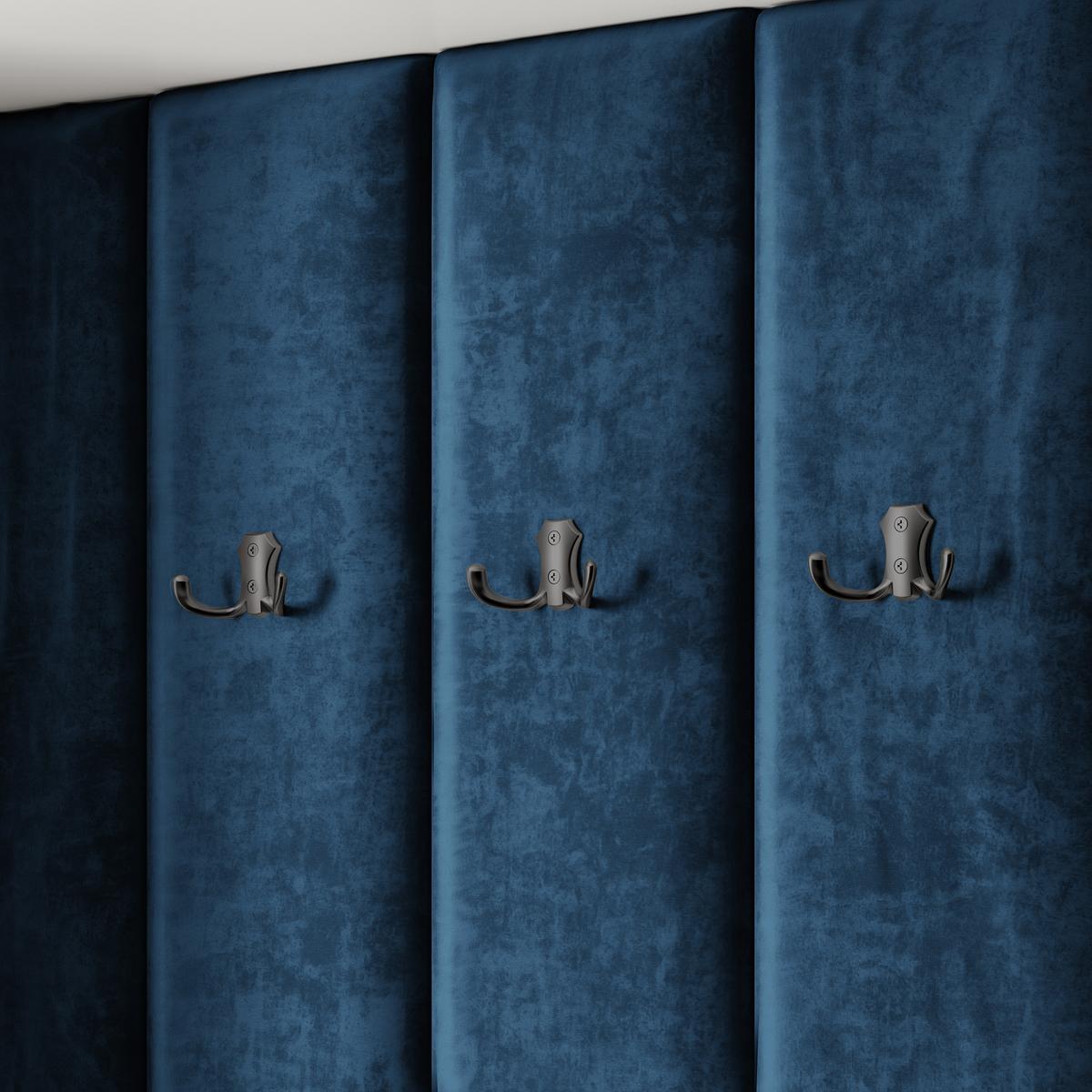 GARDEROBENSCHRANK REMA 180/240/60 cm Modern Garderobe-Set Eiche Lefkas - Blau/Eichefarben, Holzwerkstoff (180/240/60cm) - MASSENO