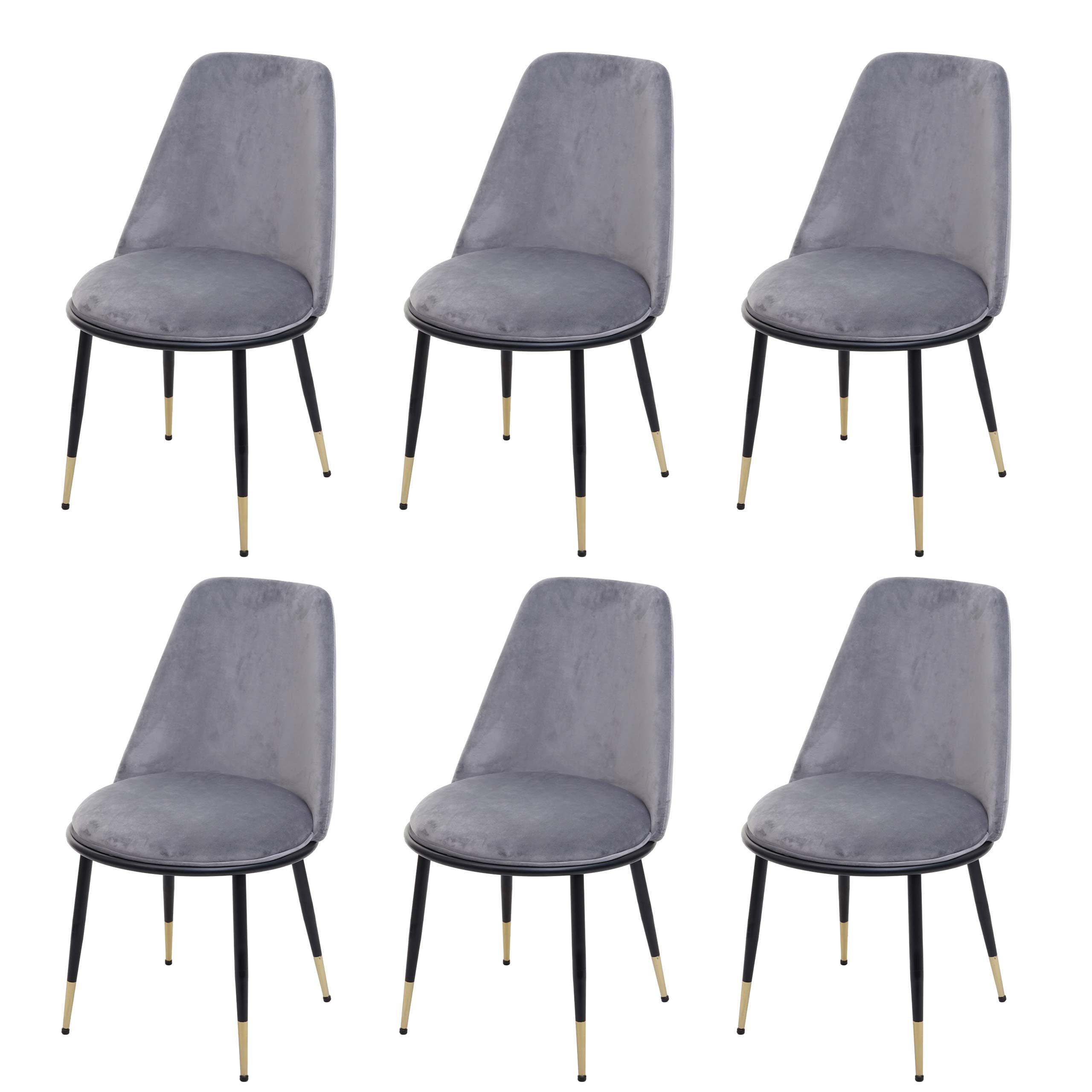 ESSZIMMERSTUHL Grau 6er-Set - Grau, Textil (49/84/58cm) - MCW