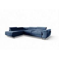 ECKSOFA Declan Mit Schlaffunktion - Blau, Holzwerkstoff/Textil (277/203cm) - Fun Möbel