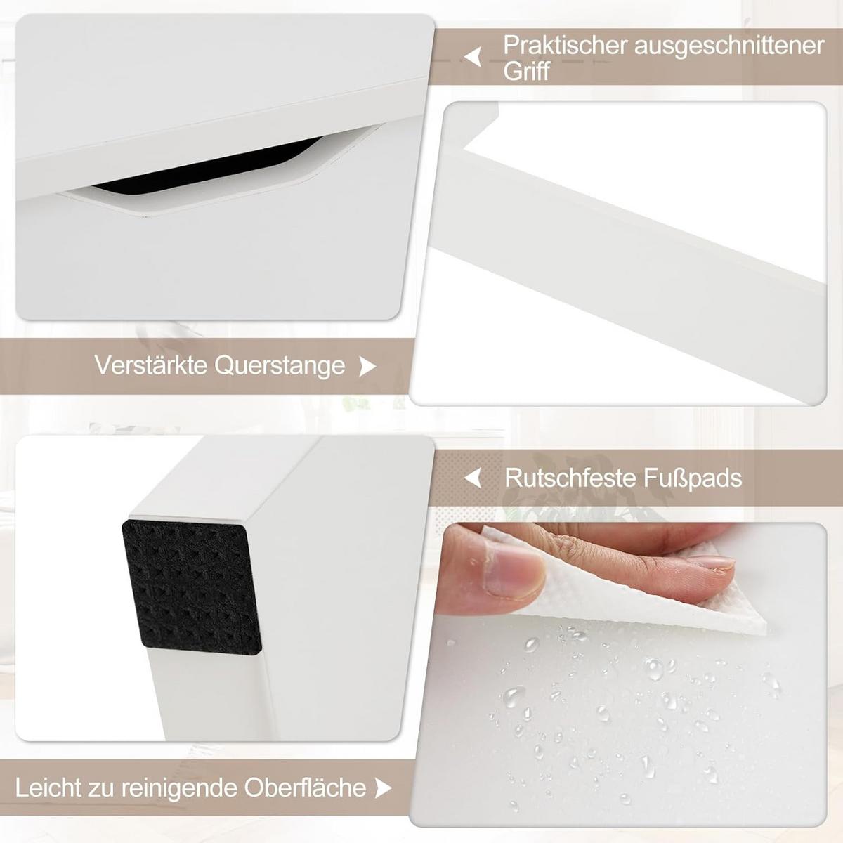 COMPUTERTISCH weiß - Weiß, Holzwerkstoff (49/100/75cm) - COSTWAY