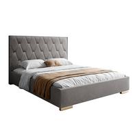 POLSTERBETT IZOLDA mit hohem Kopfteil 160x200 cm Royal Velvet 250 - Grau, Textil - Lookway