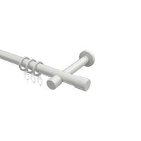 GARDINENSTANGE Prestige Santo 520 cm (geteilt in 4 x 130 cm), 1-läufig, 20 mm Ø Weiß - Weiß, Metall (520cm) - INTERDECO
