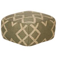 POUF Gopi 50/50/30 cm - Grün, Naturmaterialien (50/30/50cm) - Beliani