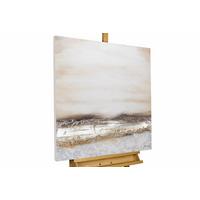 ÖLGEMÄLDE 80/80 cm - Silberfarben/Kupferfarben, Holz/Textil (80/80cm) - KUNSTLOFT