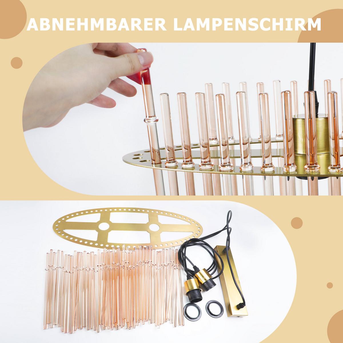 PENDELLEUCHTE Ivy 25/60/150 cm - Goldfarben, Glas (25/60/150cm) - ZMH