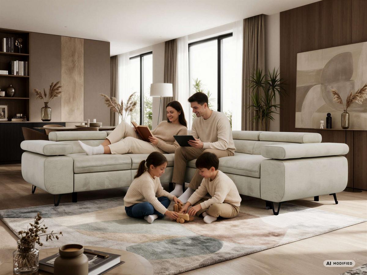 ECKSOFA QUADRO L - Anthrazit Velvet - Links Seite - Anthrazit/Schwarz, Textil/Metall (269/269cm) - MKS