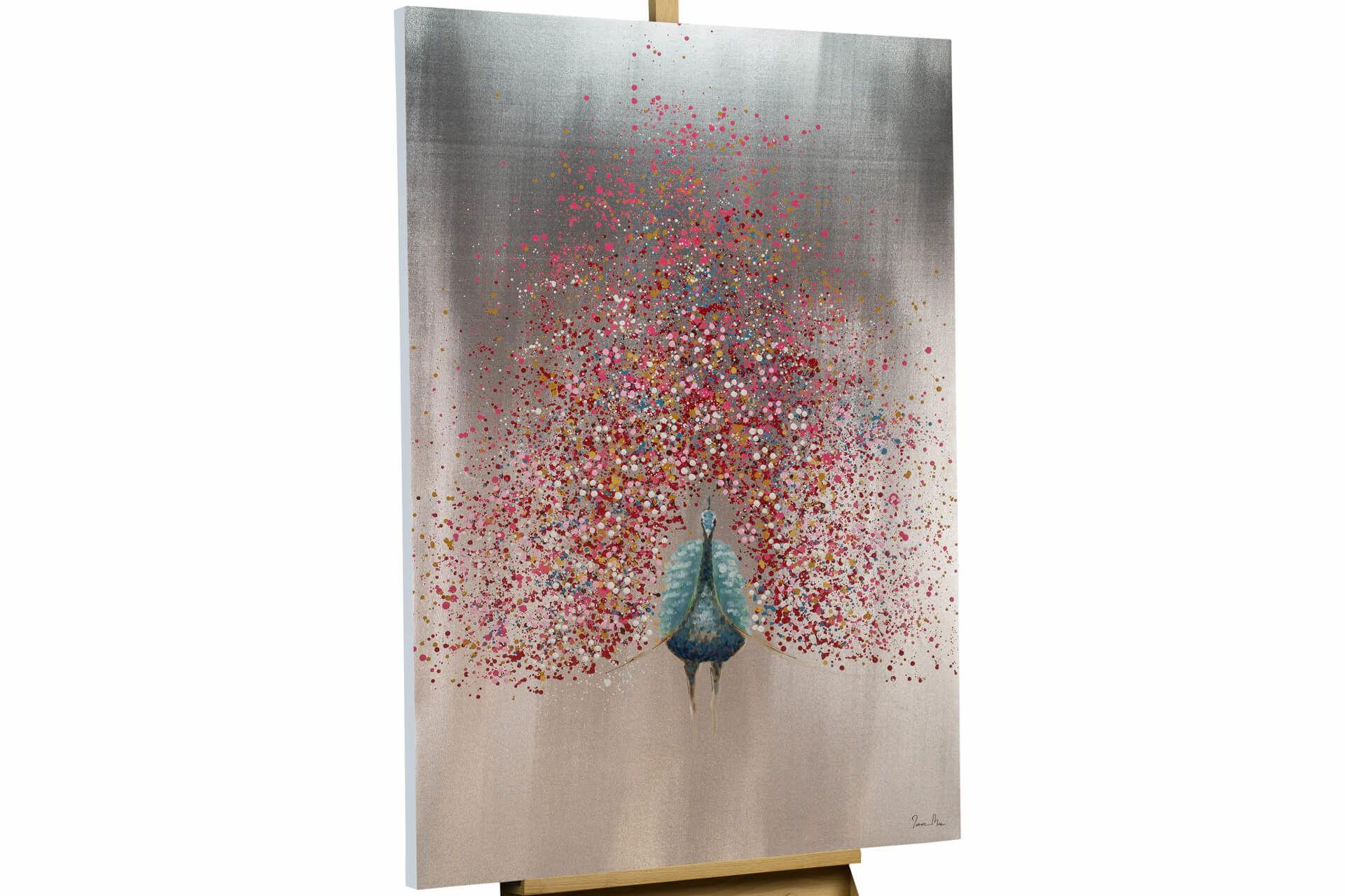 ACRYLBILD HANDGEMALT 80/120 cm - Pink, Holz/Textil (80/120cm) - KUNSTLOFT
