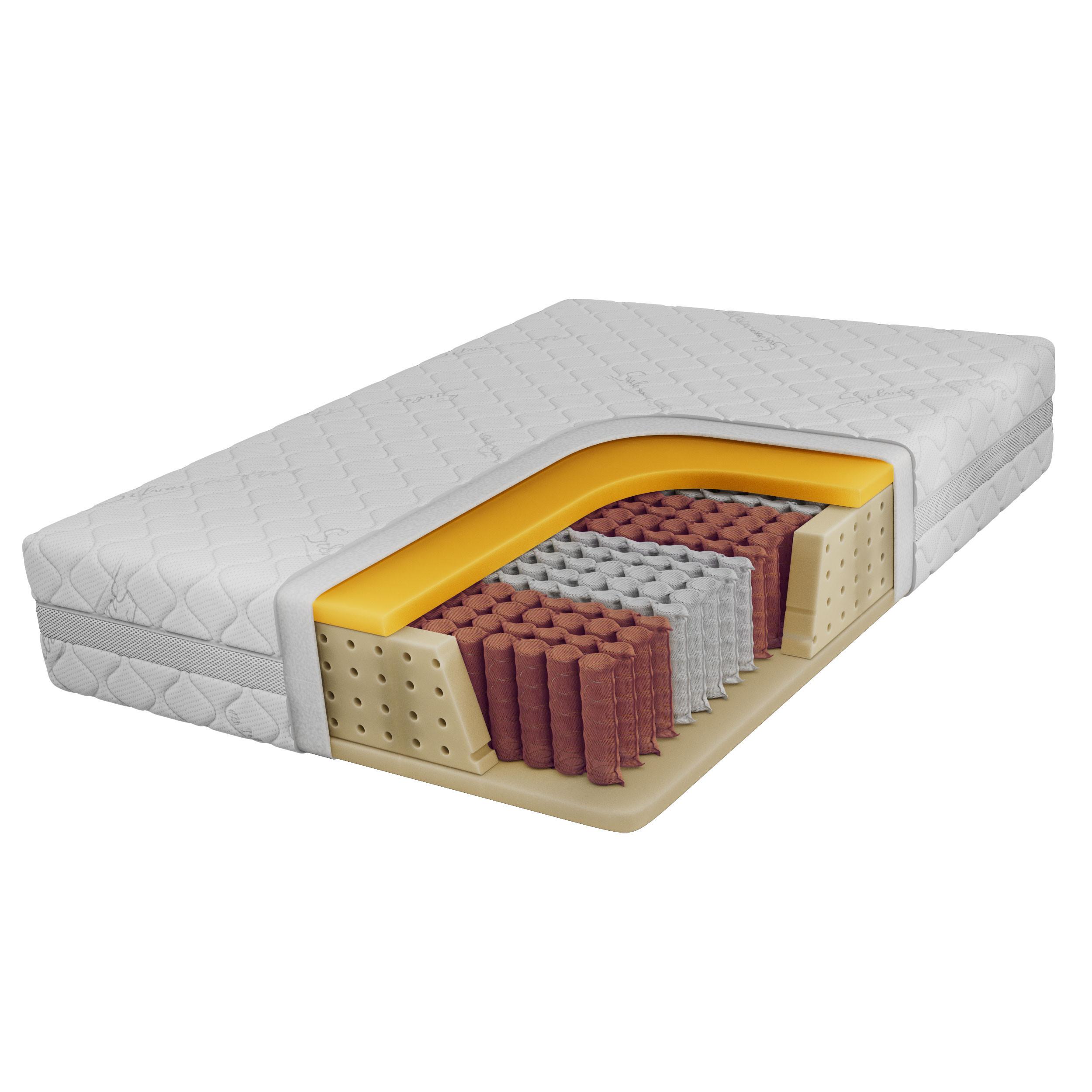 TASCHENMATRATZE MOXE - 140/200 - H3 - Sivo - Weiß, Textil (140/200cm) - MKS