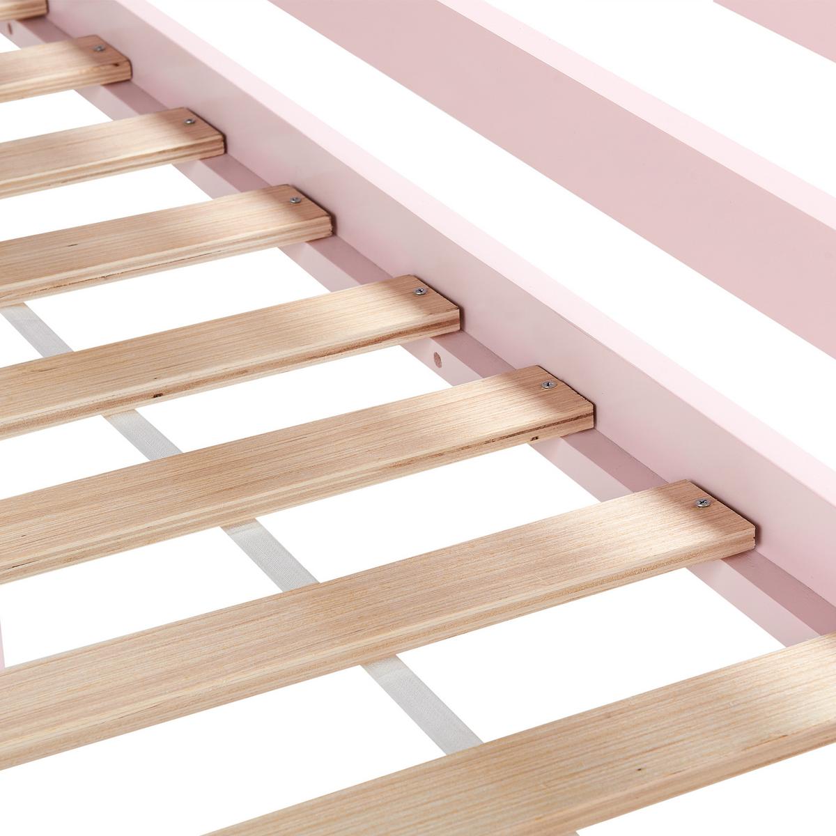 HALBHOCHBETT 90x200 cm Rosa Ascoux - Pink, Holz (90/200cm) - Beliani