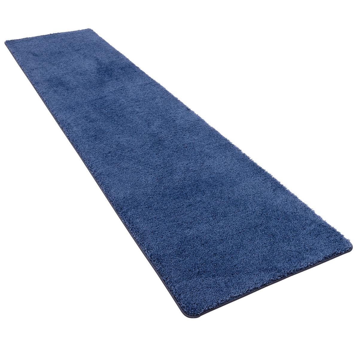 HOCHFLOR SHAGGY LÄUFER TEPPICH PALACE - Dunkelblau, Textil (80/160cm) - Snapstyle