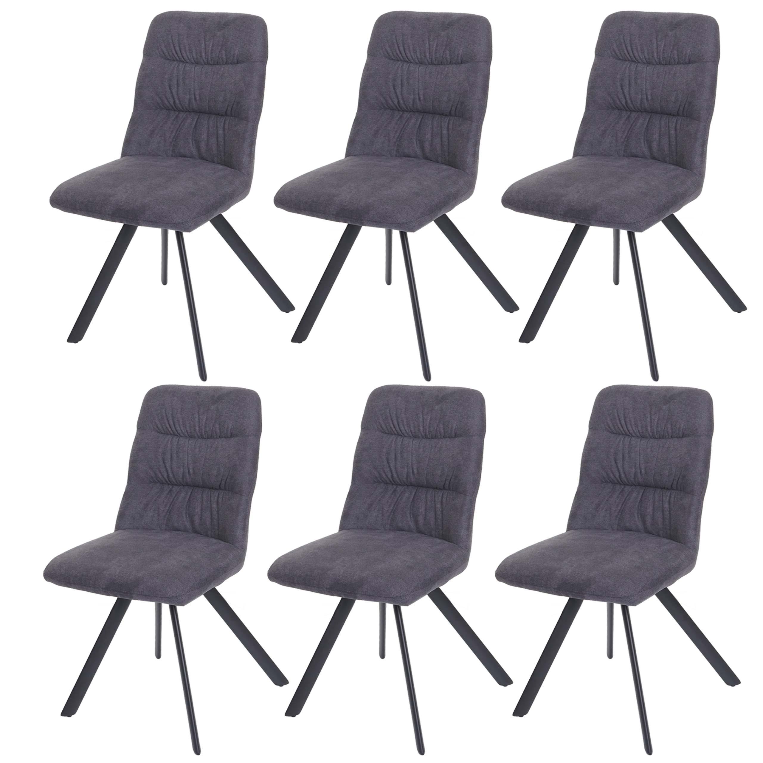 ESSZIMMERSTUHL Anthrazit 6er-Set - Anthrazit, Textil (45/94/45cm) - MCW