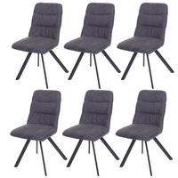 ESSZIMMERSTUHL Anthrazit 6er-Set - Anthrazit, Textil (45/94/45cm) - MCW