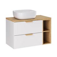 WASCHTISCH 80.6cm Oria Weiß - Weiß, Holzwerkstoff (80.6/50/46.5cm) - Petits-meubles