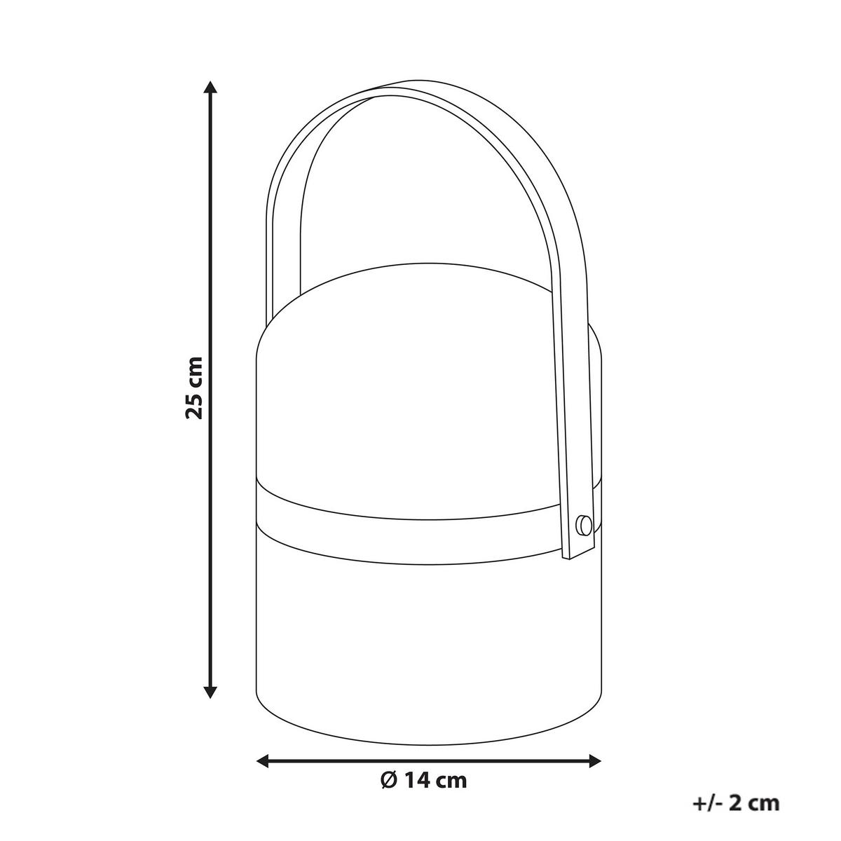 LED-TISCHLAMPE Weiß/Heller Holzfarbton Estero - Hellbraun/Weiß, Kunststoff (14/14/25cm) - Beliani