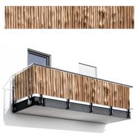 BALKON-SICHTSCHUTZ Holz - Stiel - Hellbraun Groß 500x85 cm - Ahornfarben, Kunststoff (500/85cm) - MuchoWow