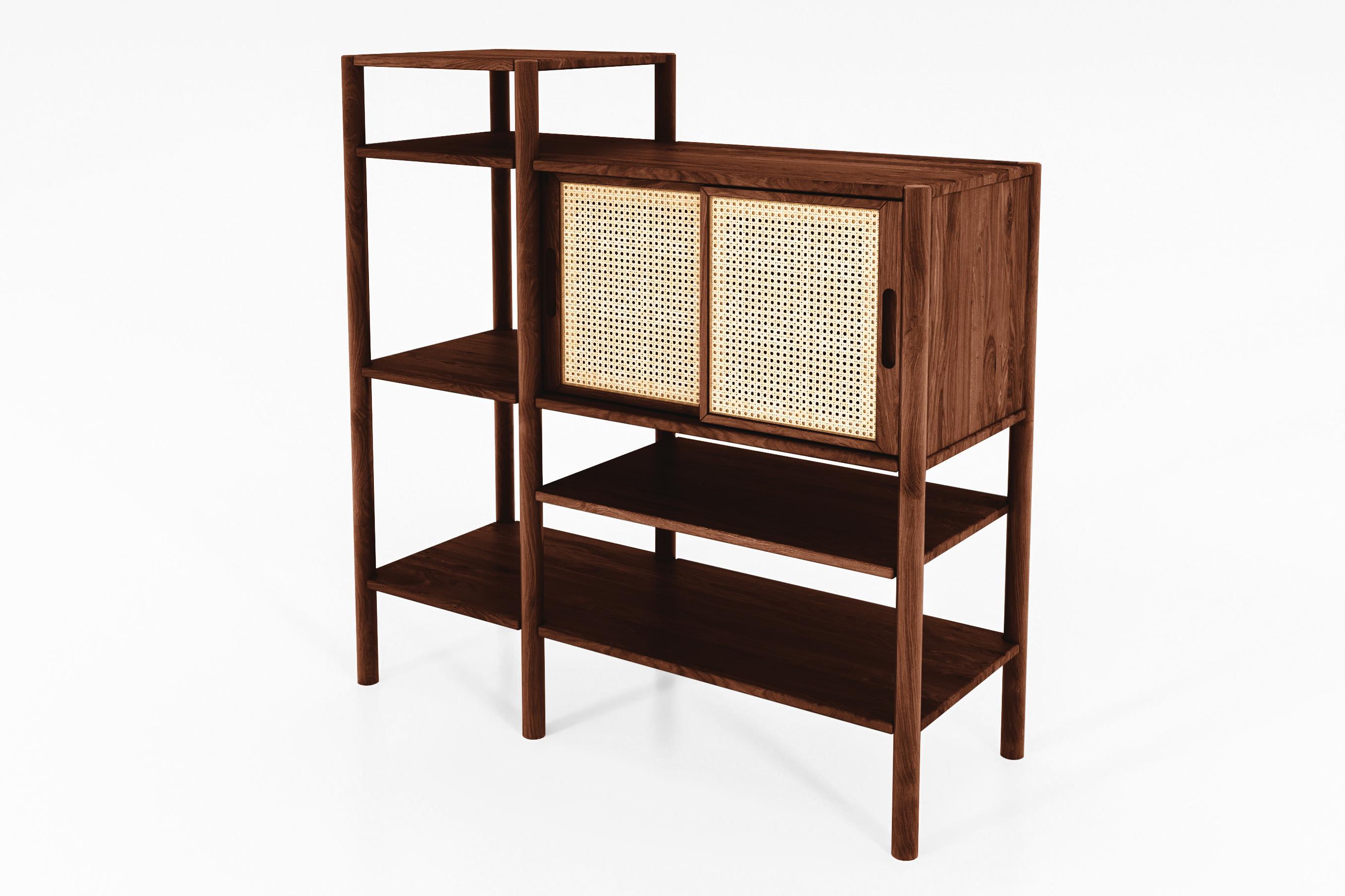 REGAL INA Wildeiche - Dunkelbraun, Holz (123/123/46cm) - byoak