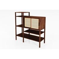 REGAL INA Wildeiche - Dunkelbraun, Holz (123/123/46cm) - byoak