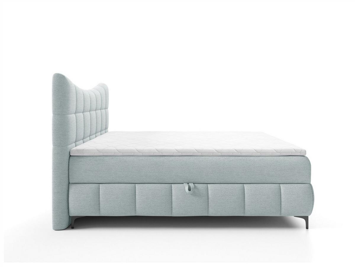 BOXBETT Charles Premi.. In Aragon - Hellblau, Holzwerkstoff/Textil (160/200cm) - Fun Möbel
