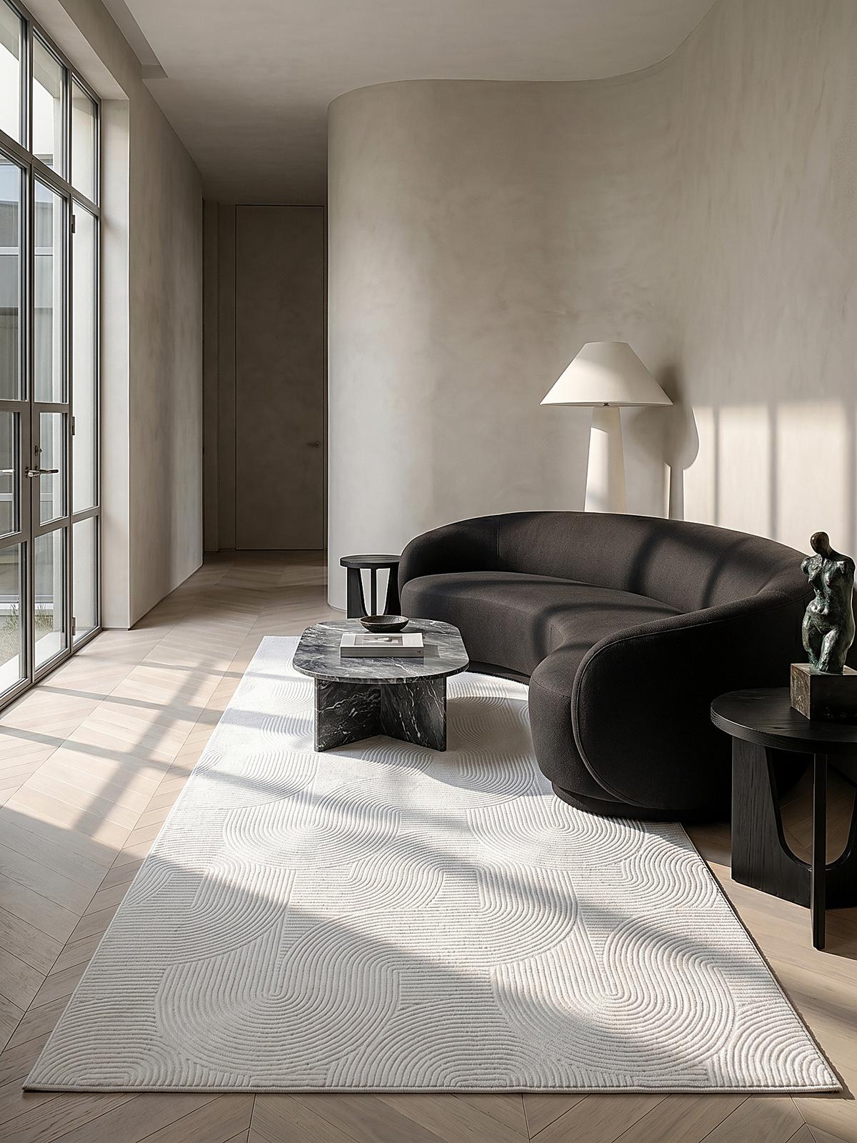 TEPPICHLÄUFER Antirutsch Geometrisch DALAR Polypropylen Weiß 80 x 300 cm - Weiß, Textil (80/300cm) - KADIMA DESIGN