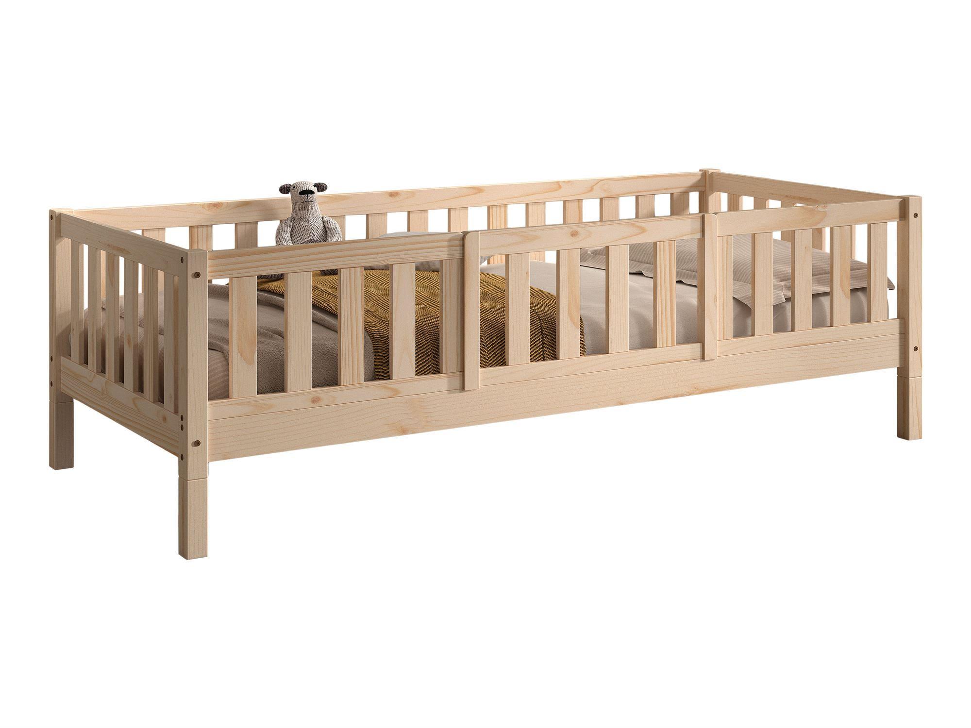 TAGESBETT Kapua 90x200 mit Rausfallschutz Kiefer Massivholz Natur - Kieferfarben, Holz (90/200cm) - 58aufmkessel