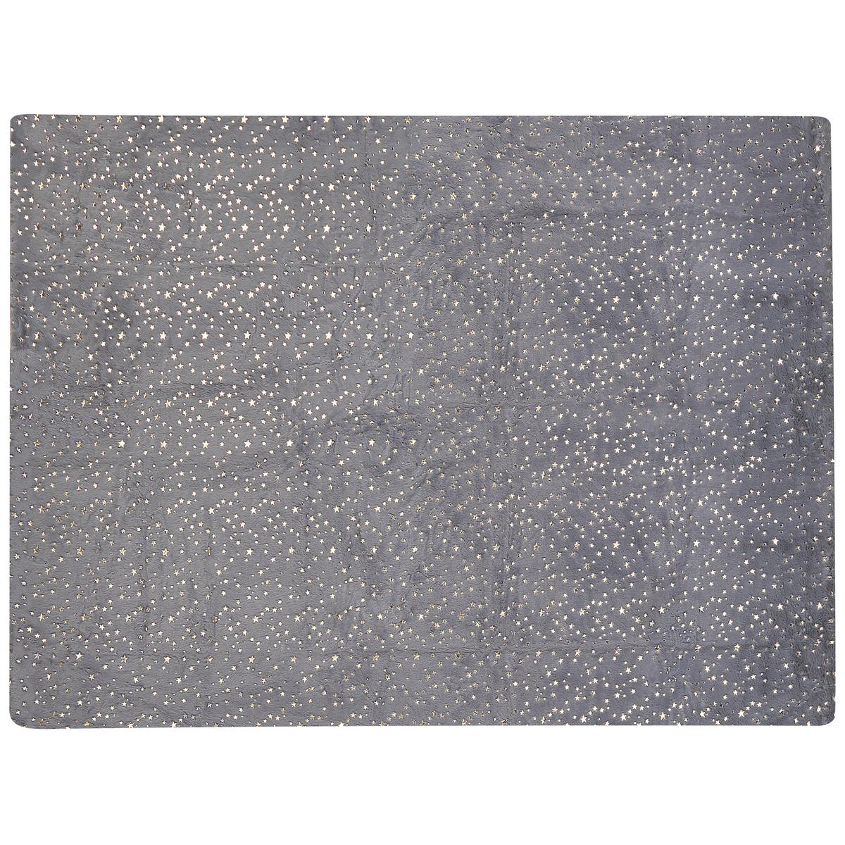 DECKE Grau Alazeya 130/180 cm - Grau, Textil (130/180cm) - Beliani