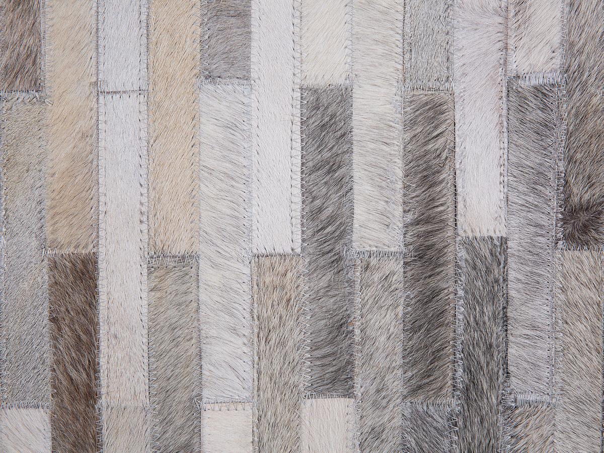 KURZFLOR-TEPPICH Ahilli 230/160 cm - Grau, Fell (160/230cm) - Beliani
