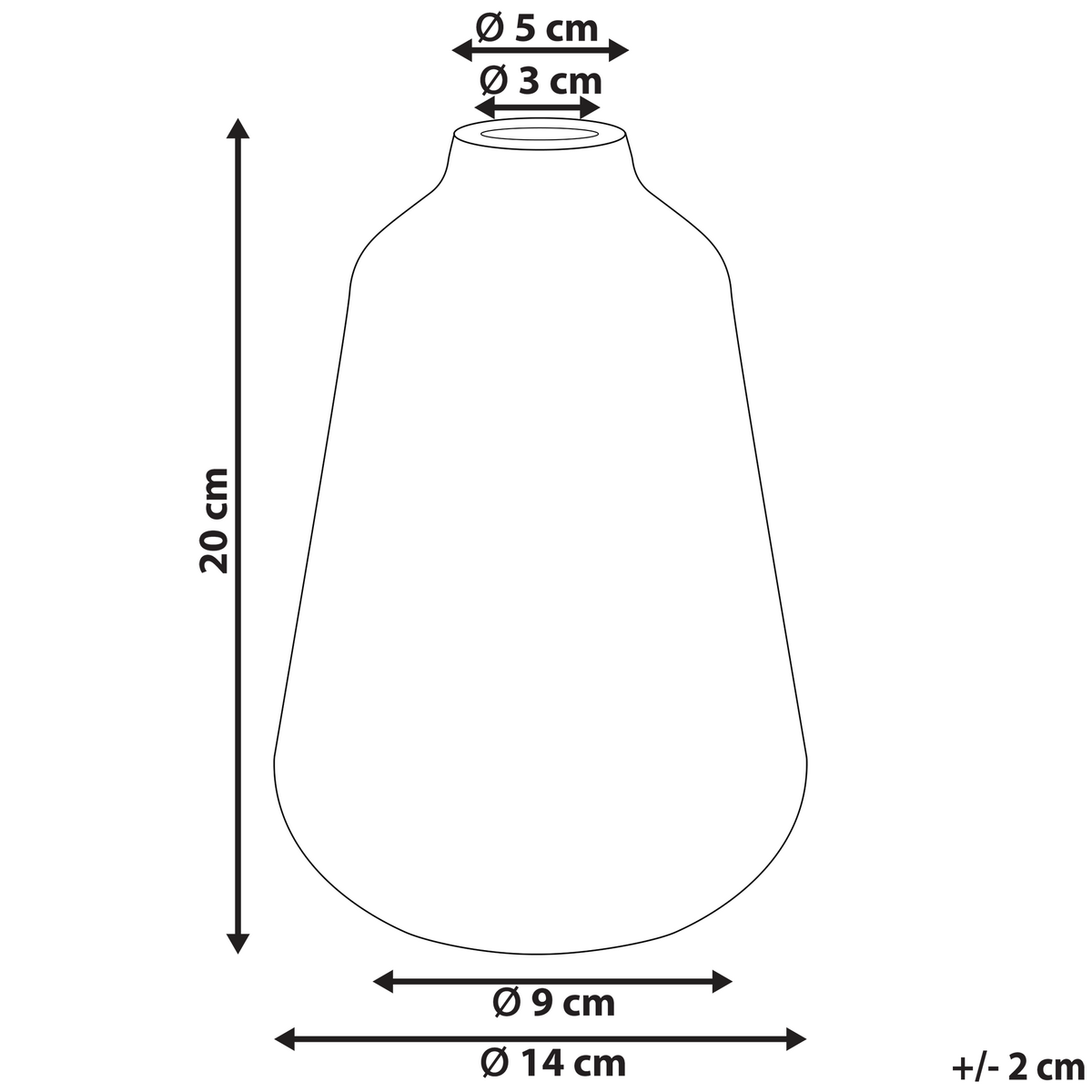 BLUMENVASE Steinzeug weiß Maroneia - Weiß, Stein (20cm) - Beliani