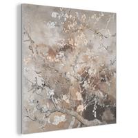 AKUSTIKBILD Mandelblüte - Kunst - Van Gogh - Beige - Abstrakt Akustikpaneele 80x80 cm - Braun, Kunststoff (80/80/0.9cm) - MuchoWow