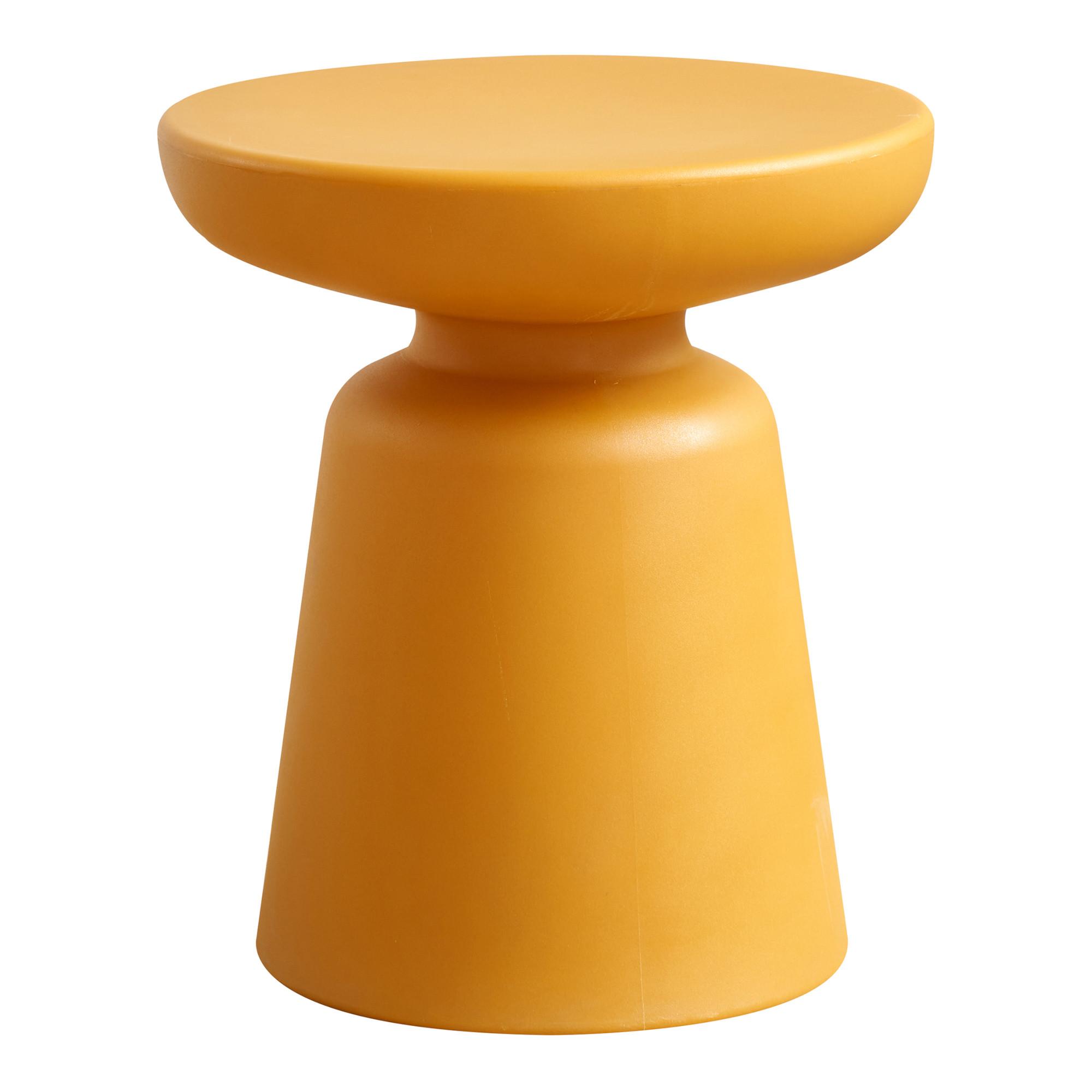 BEISTELLTISCH Posio - Gelb, Kunststoff (40/40/44cm) - [en.casa]