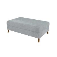 HOCKER Sigurd Hellgrau Chenille - Hellgrau/Braun, Holz/Textil (118/40/73cm) - S-Style Möbel
