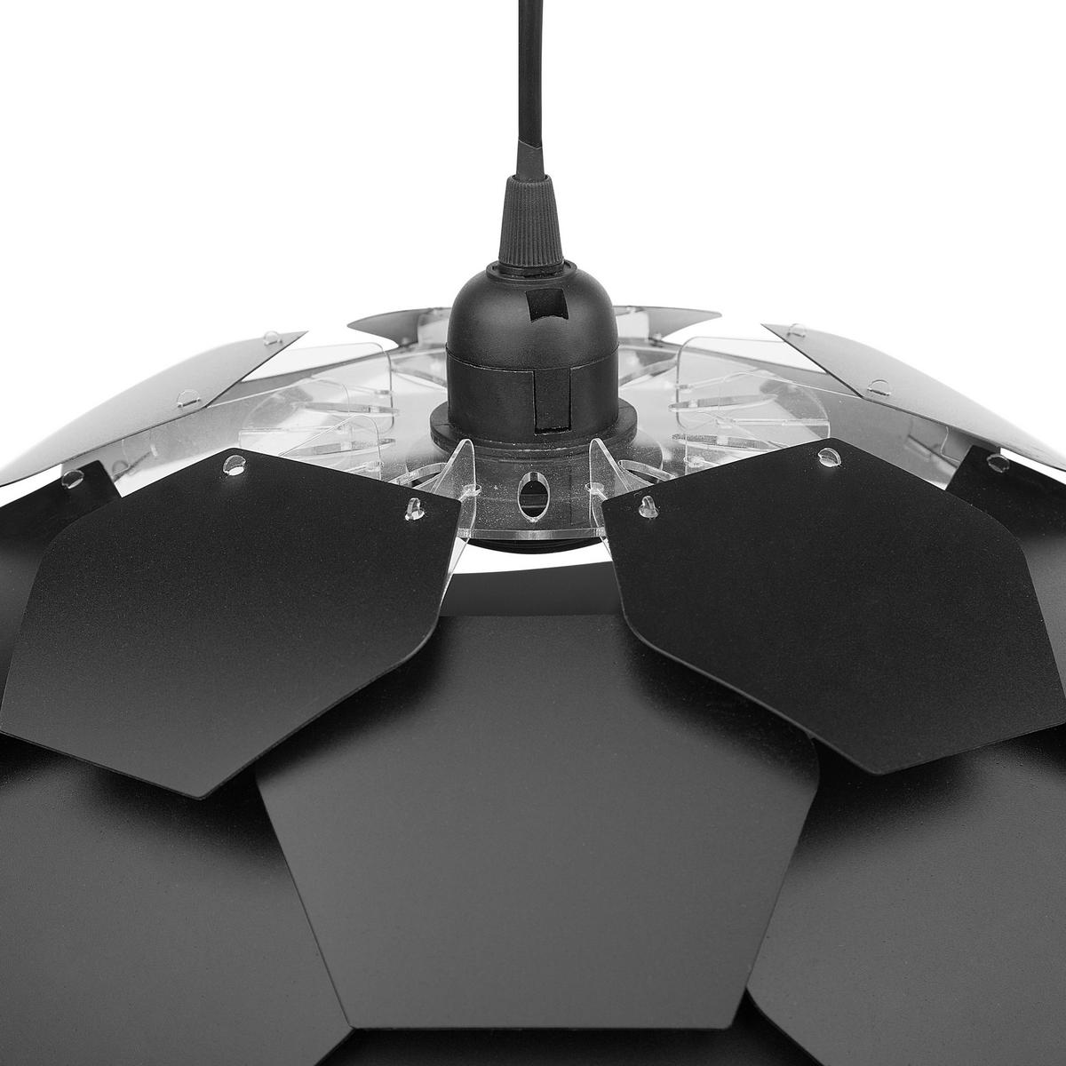 HÄNGELEUCHTE Segre Mini 40/40/165 cm - Schwarz, Kunststoff (40/40/30cm) - Beliani