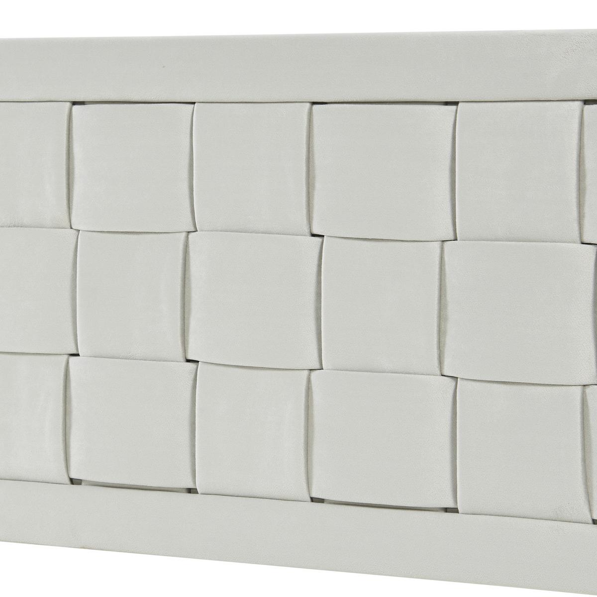 KOPFTEIL Tervo - Hellgrau, Holzwerkstoff/Textil (160/50/5cm) - [en.casa]