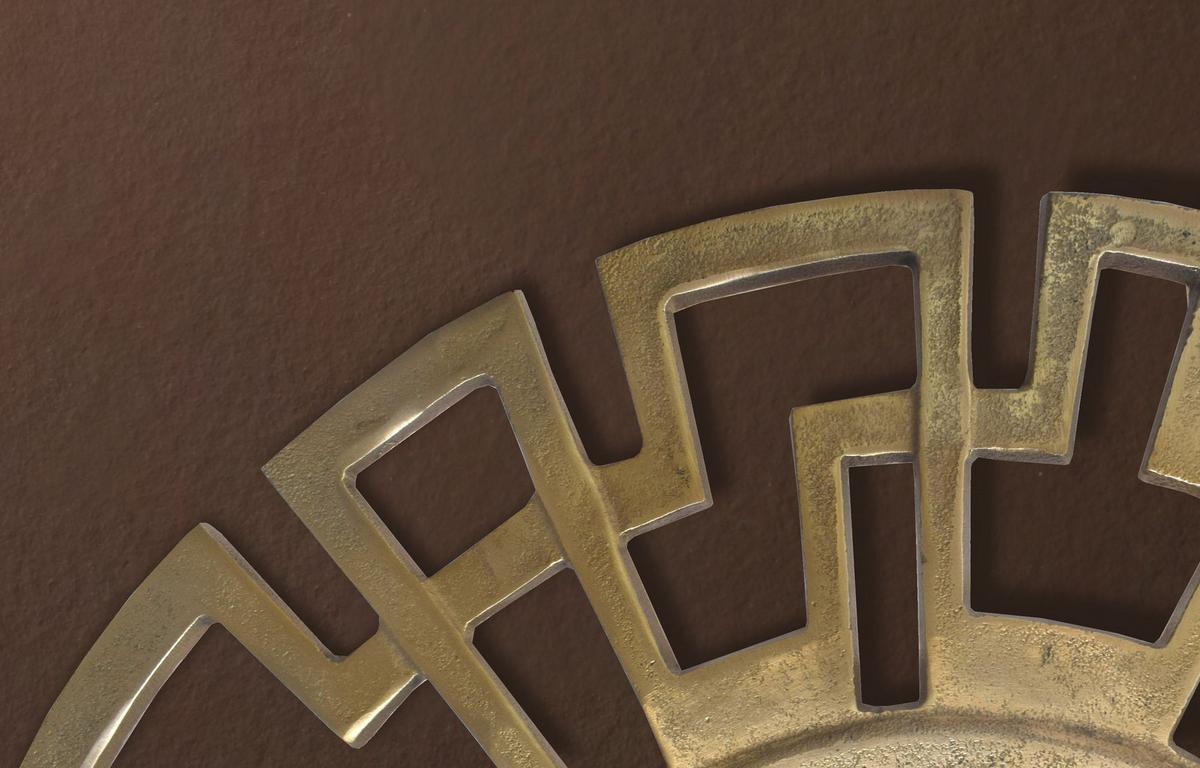 WANDSPIEGEL Rund Metall Gold 60 cm Art déco Stil - Goldfarben, Glas (60/60/3cm) - KADIMA DESIGN