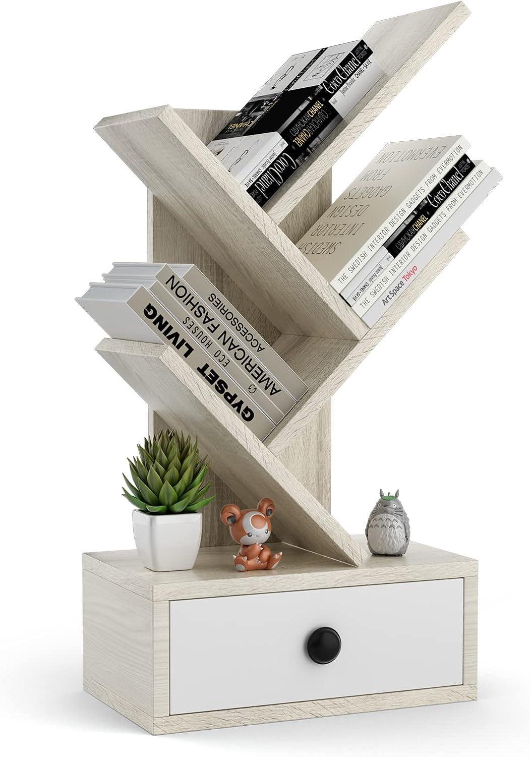 BUCHERREGAL Beige - Beige, Holz (30/60/18cm) - COSTWAY