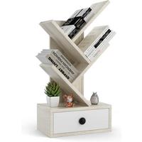 BUCHERREGAL Beige - Beige, Holz (30/60/18cm) - COSTWAY