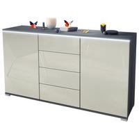 SIDEBOARD Faro Creme Hochglanz - Creme, Holzwerkstoff (138.5/75.5/35cm) - Vladon