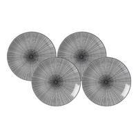 DESSERTTELLER Takeo Stripes schwarz-weiß ø 21,5 cm 4er Set - Schwarz/Weiß, Keramik (21.5cm) - Ritzenhoff Breker