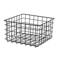 DRAHTKORB Schwarz Kleine Größe – H16 cm - Schwarz, Metall (27/16/27cm) - Calicosy