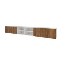 LOWBOARD KITO-W 3x100x40x40 cm - Weiß / Katania - Eiche Wotan/Weiß, Holzwerkstoff (300/40/40cm) - ALTDECOR