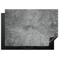 HERDABDECKPLATTE Beton - Schiefer - Grau -Betonstruktur Herdabdeckung Induktionsfeld 75x52 cm - Grau, Kunststoff (75/52/0.2cm) - MuchoWow