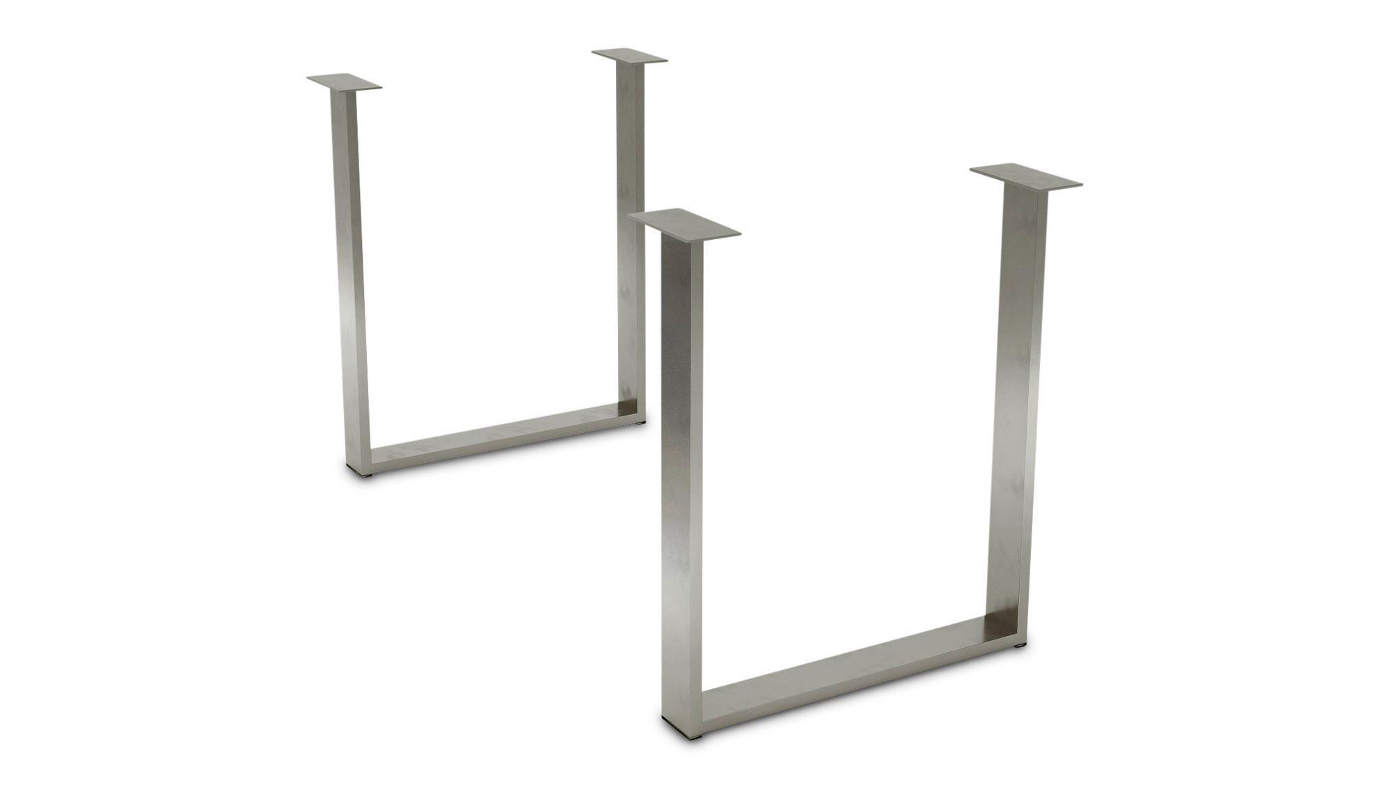TISCHGESTELL Daphne 59x69,5 Metall Edelstahl - Edelstahlfarben, Metall (59/1/69.5cm) - 58aufmkessel