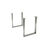 TISCHGESTELL Daphne 59x69,5 Metall Edelstahl - Edelstahlfarben, Metall (59/1/69.5cm) - 58aufmkessel