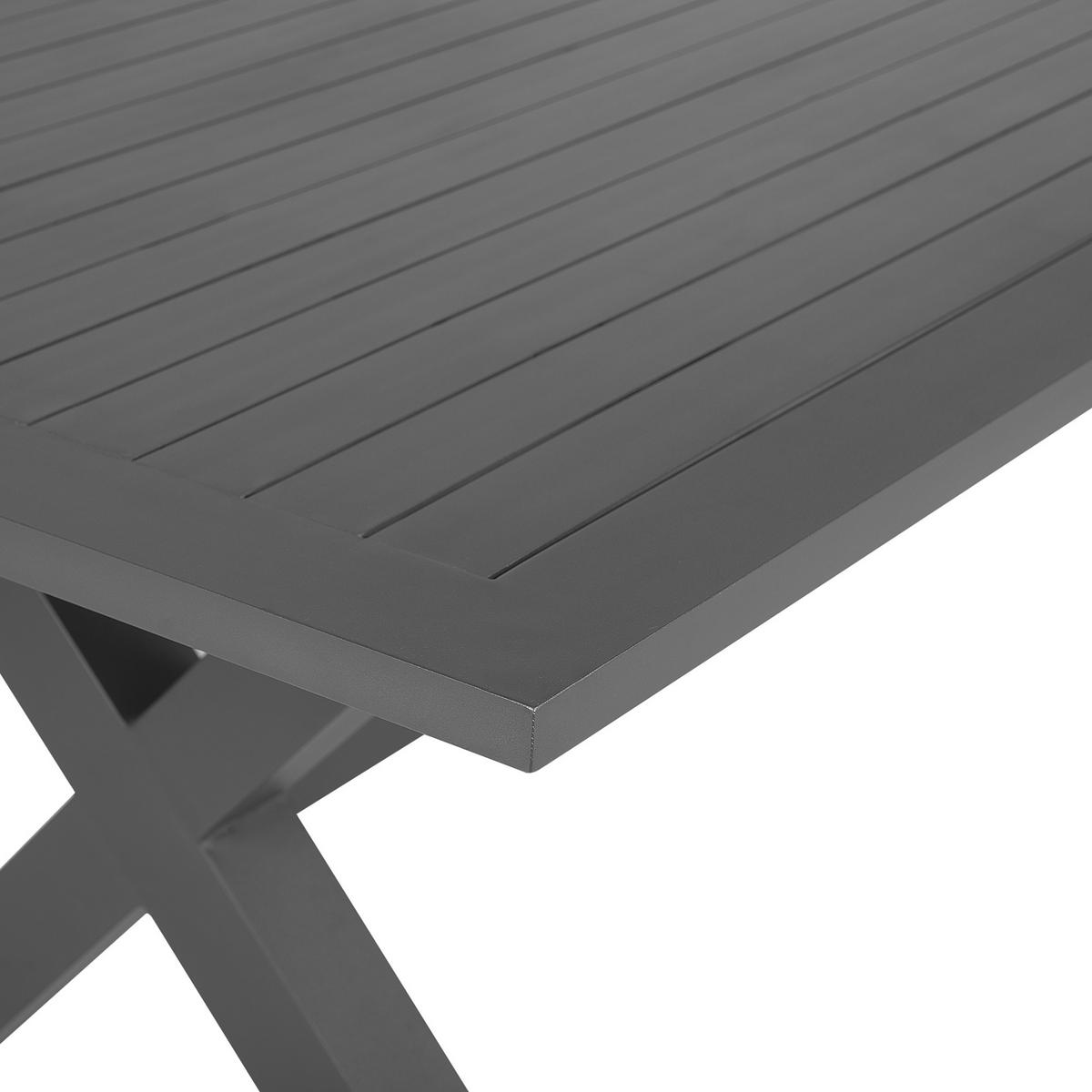 GARTENMÖBEL SET 6-Sitzer Aluminium grau Cascais - Grau, Kunststoff - Beliani