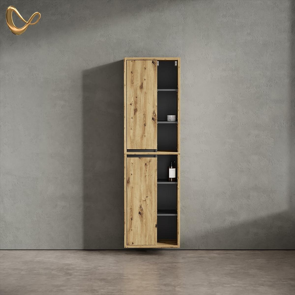 BADSCHRANK Vomano Artisan-Eiche 50 x 170 cm - Eiche Artisan, Holzwerkstoff (50/170/33cm) - Livinity®