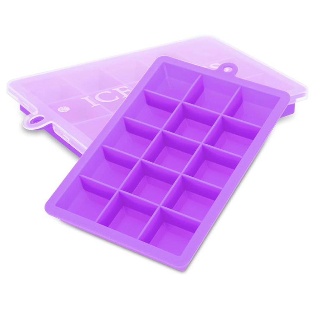 EISWÜRFELFORM 2er Set - Lila, Kunststoff (13/2.5/18cm) - Intirilife