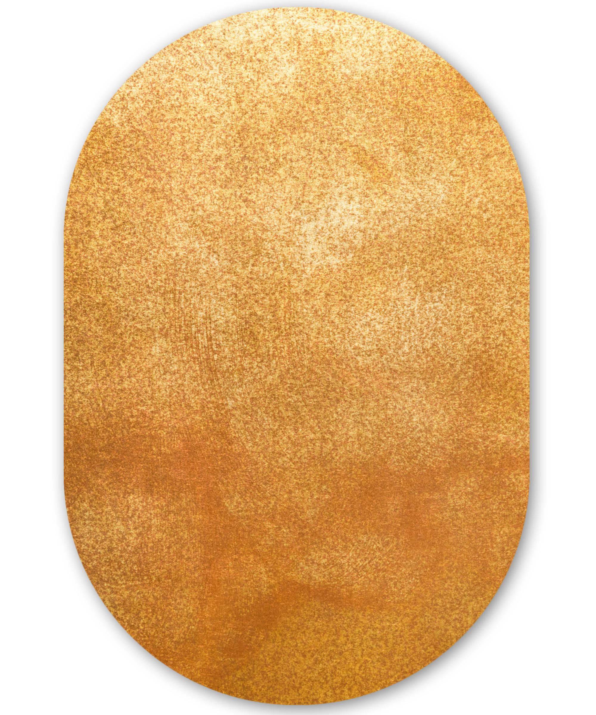 WANDBILD Eisen - Rost - Gold - Metall - Luxus Deko Groß 80x120 cm - Goldfarben, Kunststoff (80/120cm) - MuchoWow
